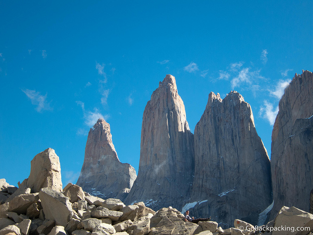 A clear view of the 3 towers.