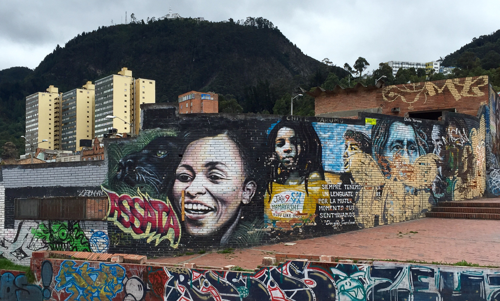 Street art in the Candelaria neighborhood of Bogotá.