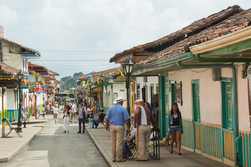 Salento, a small town in the heart of Colombian coffee country.